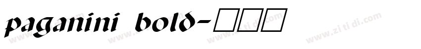 paganini bold字体转换
